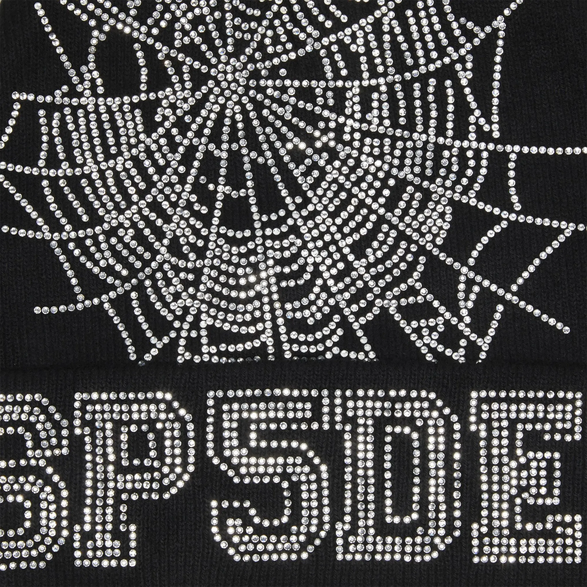 Detailed View of Sp5der Web Black Beanie 2406 1FW220702WB-BLAC